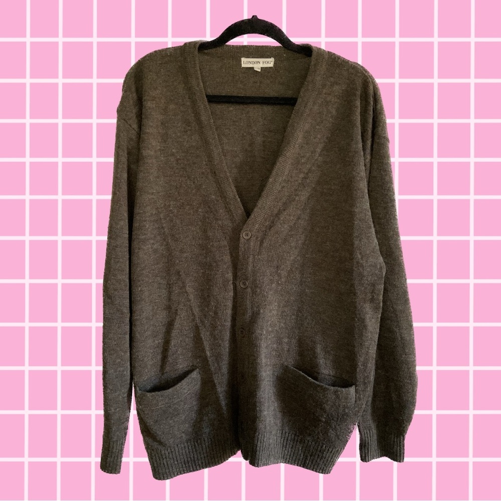 COPY - Vintage London Fog Grandpa Sweater Cardigan Brown Size Large